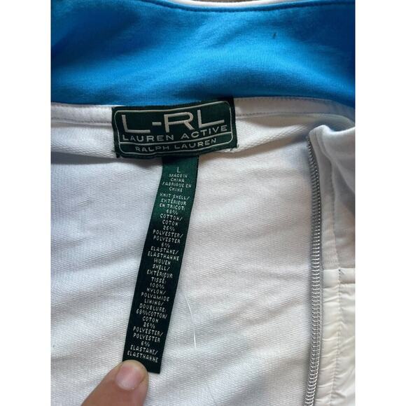 Lauren‎ Ralph Lauren Active(L-RL) White Full zip jacket Size L Large NWT - Picture 4 of 5